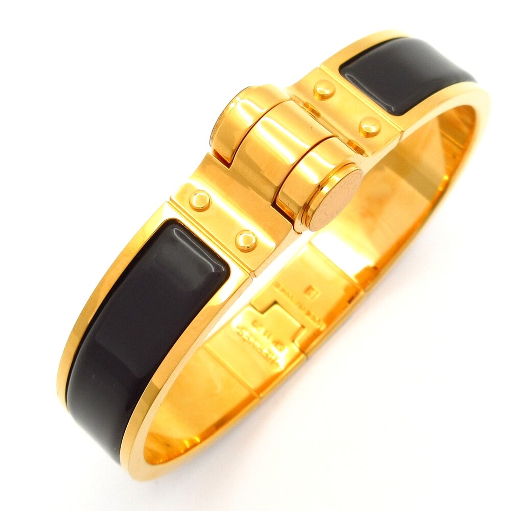 Hermès Charniere Bangle Gold Black - Picture 6 of 6